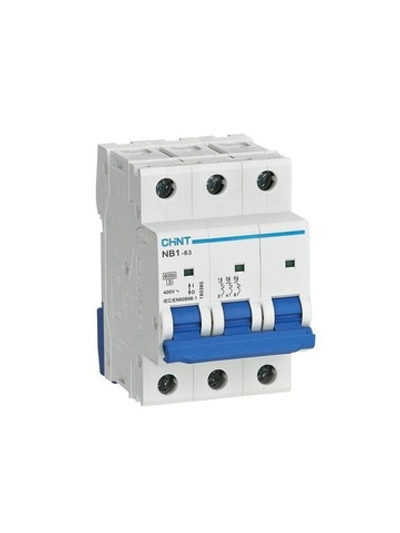 Выключатель автоматический модульный 3п D 6А 6кА NB1-63 (R) CHINT 179723