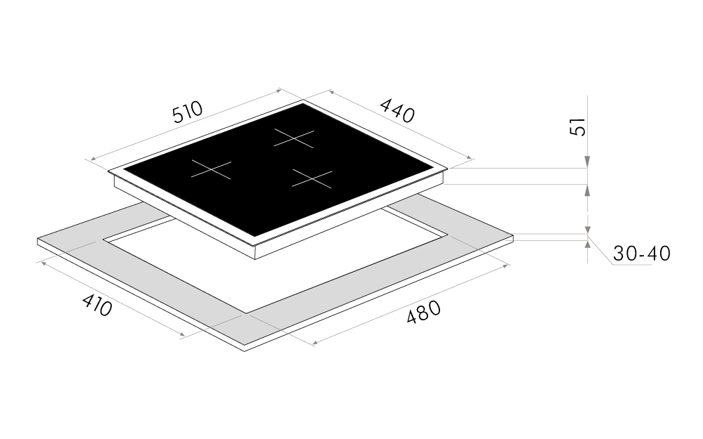 Газовая варочная панель MAUNFELD EGHG.43.33CBG\G