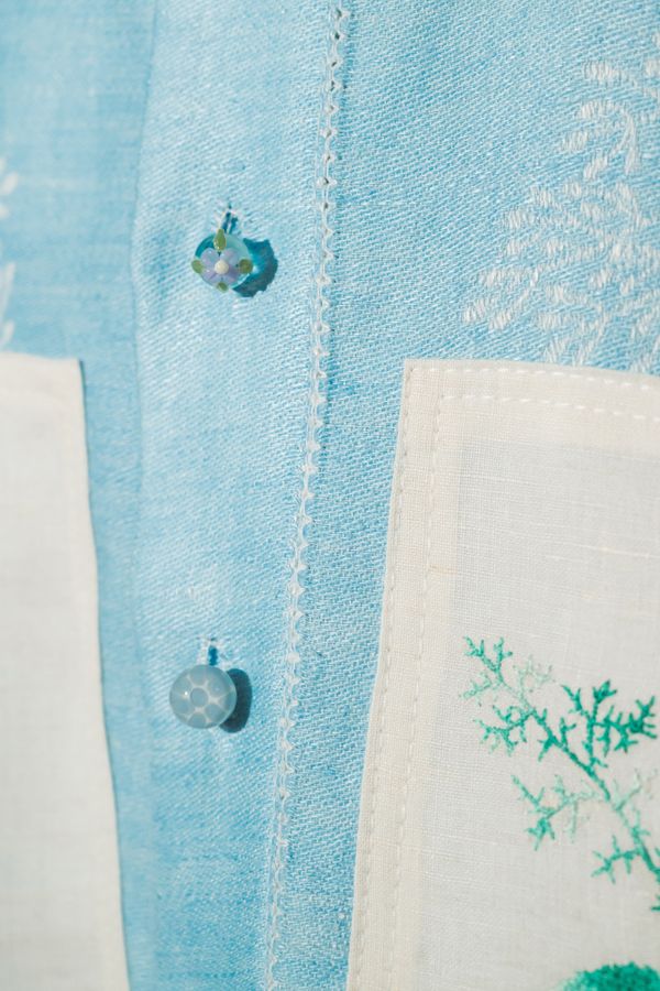 Рубашка Спасибо Анастасия 3 голубая - фото 6