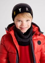 шапка с шарфом