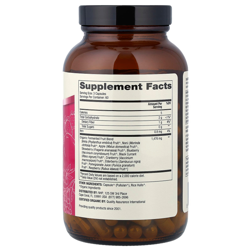 Dr. Mercola, органические ферментированные фрукты, 180 капсул