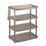 Этажерка для обуви "паола" 4 полки 490х310х780 мм (коричневый)