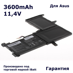 Аккумулятор iBatt 3600mAh для ноутбука Asus VivoBook 15 X510, S15 (B31Bi9H, B31N1637)