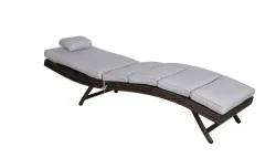 "Лиссабон" шезлонг из искусственного ротанга, цвет коричневый