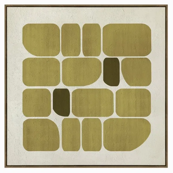 Постер Geometry 100х100 см, коричневый, жёлтый