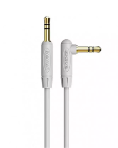 Кабель Borofone BL4 AUX audio (3.5mm) на (3.5mm) 200см силиконовый (серый)