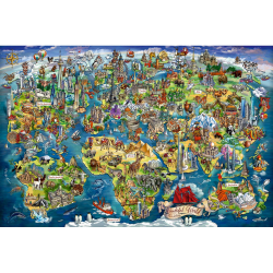 Пазл Ravensburger 017387 Иллюстрированная карта мира 5000 элементов 017387 — фото 2