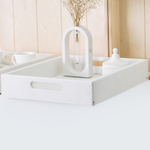 Поднос, 38х28, Флоутард, столик для завтрака в постель, для кухни, состаренный белый, Dipriz