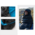 Спальный мешок Naturehike CW400 NH18C400-D с утиным пухом, размер M, артикул NH18C400-D, цвет Черный