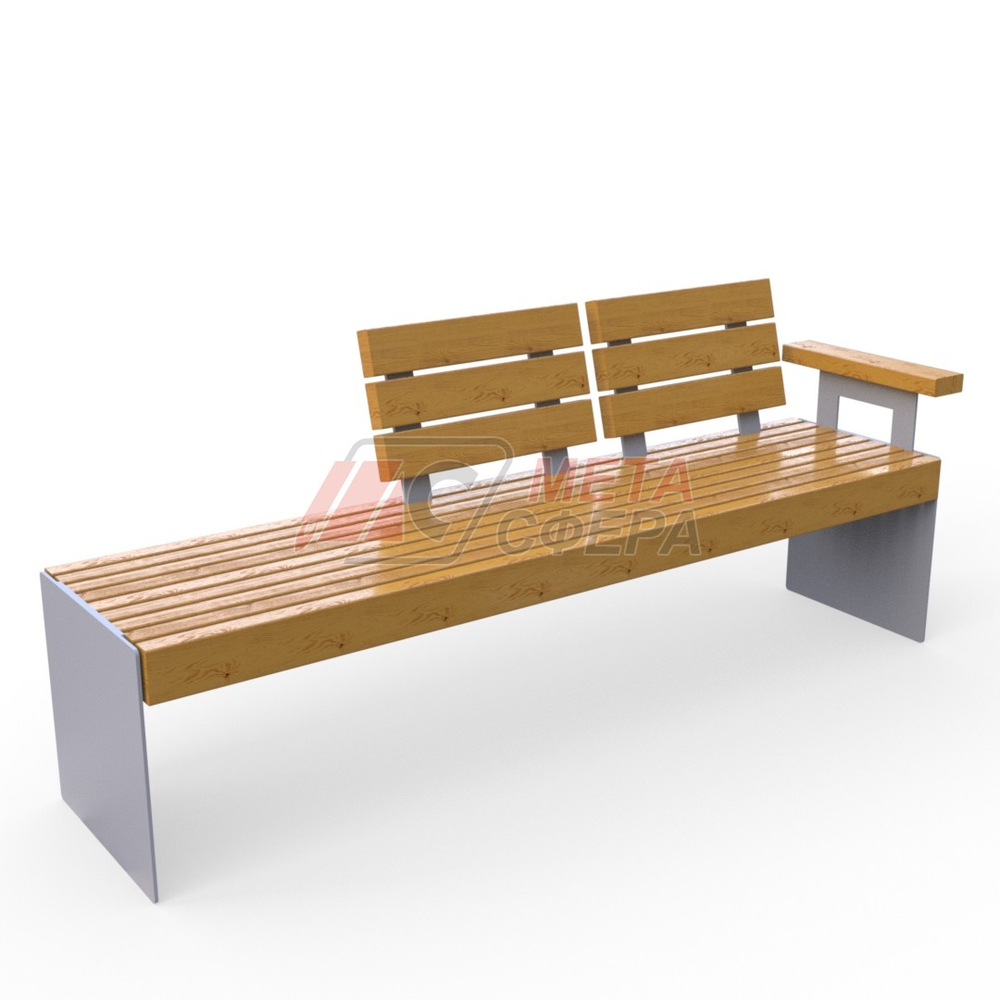 Скамейка Кросс с подлокотником