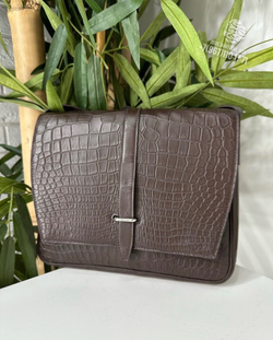 Сумка через плечо Hermes Messenger из Crocodile Porosus Ebene