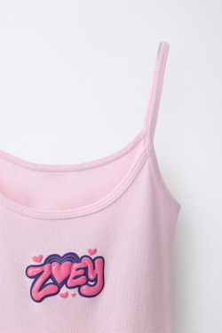 ZARA ТОП KPOP DEMON HUNTERS™ NETFLIX ©, РОЗОВЫЙ\БЕЛЫЙ