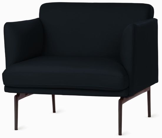 Кресло Bisq кожаное цвет черный