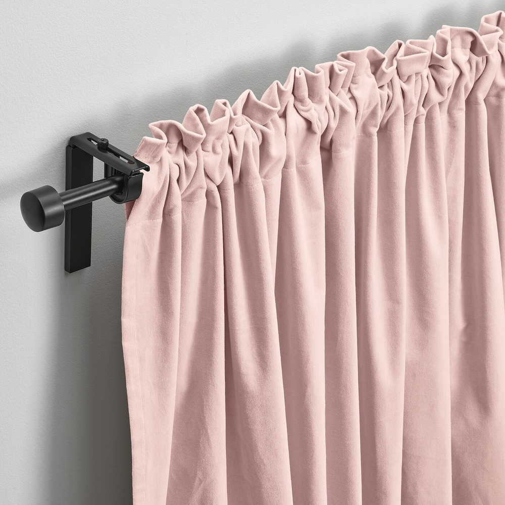 IKEA SANELA  (ИКЕА САНЕЛА)  -  Штора, 2 шт, на ленте/черный и розовый, 140x300 см