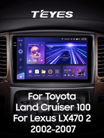 Teyes CC3 2K 10,2"для Toyota Land Cruiser 100, Lexus LX 2002-2007