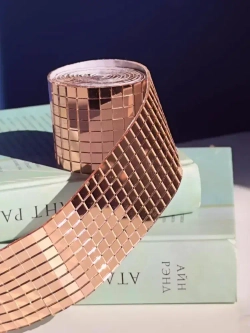 Зеркальная лента мозаика ЗЛ-Медь-4-1м