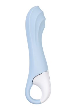Нереалистичный вибратор Satisfyer Air Pump Vibrator 5, силикон, голубой,  см.
