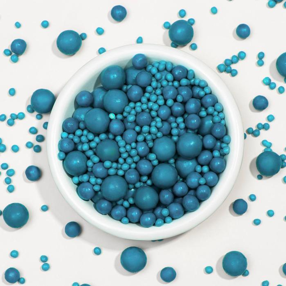 Шарики кранч Бирюза микс  100 гр.