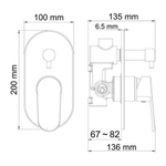 Donau 5341 Смеситель для ванны и душа WasserKraft