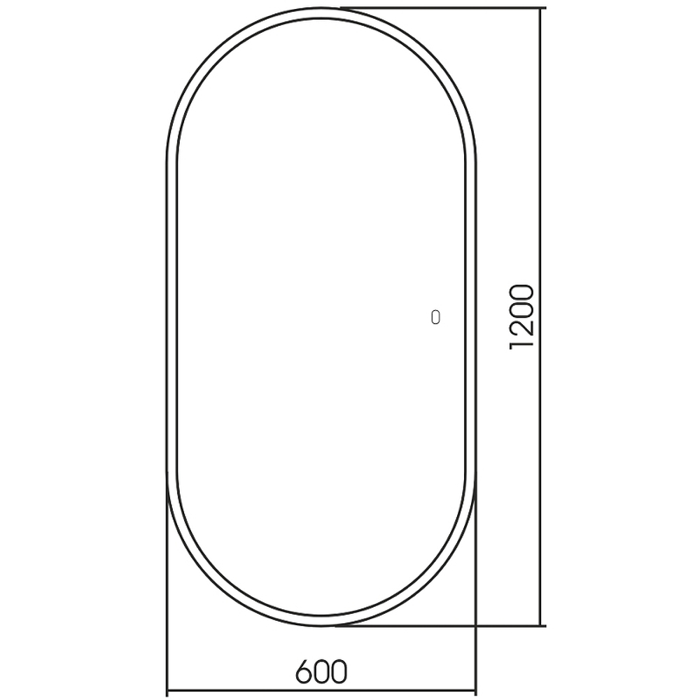 Зеркало Abber Kontur 120 AG6303SL-1.2 с подсветкой с сенсорным выключателем и диммером