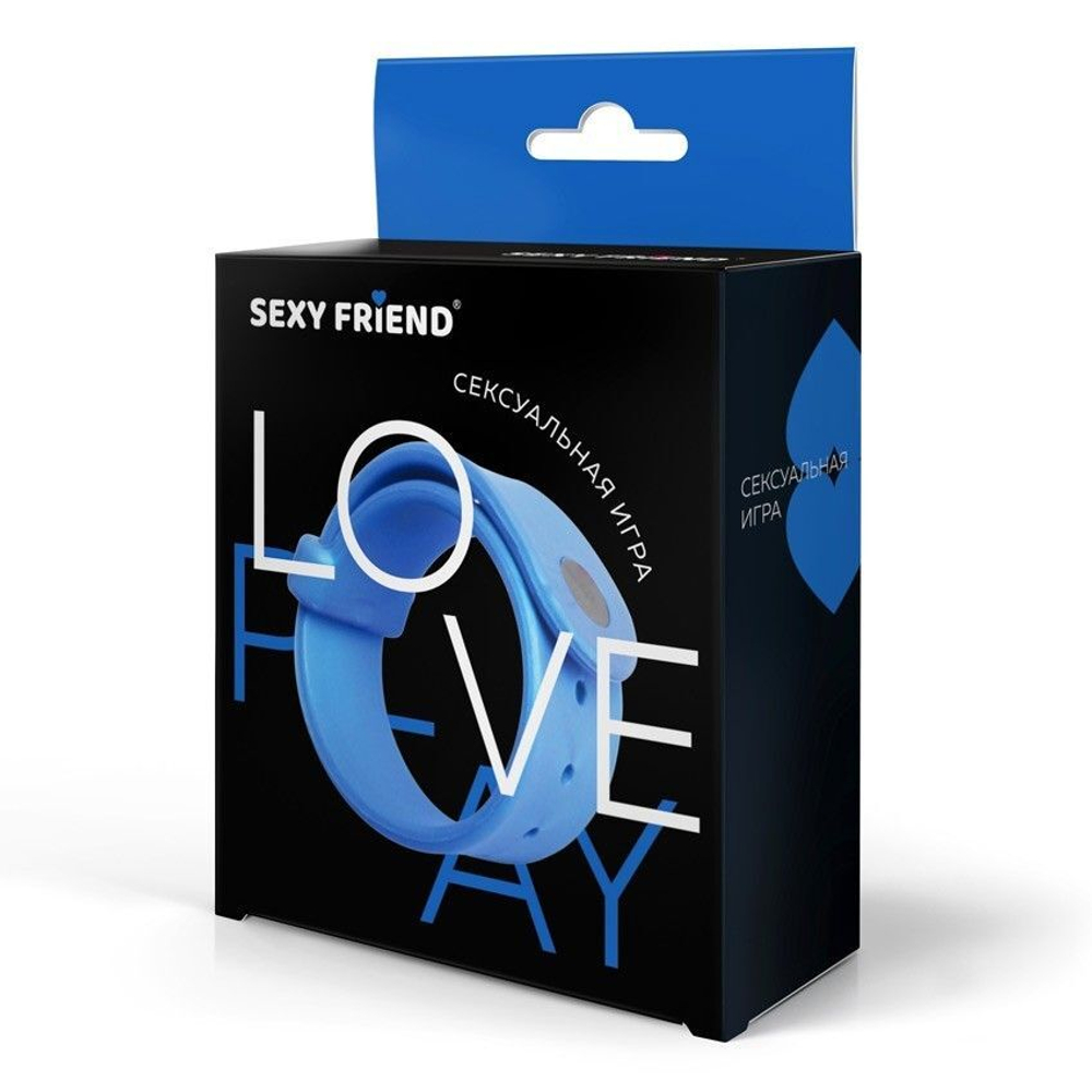 Голубой эрекционный ремешок-утяжка (Цвет: голубой)