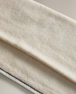 Zara Home - Банное полотенце с волнистой строчкой, белый, 90х150 см