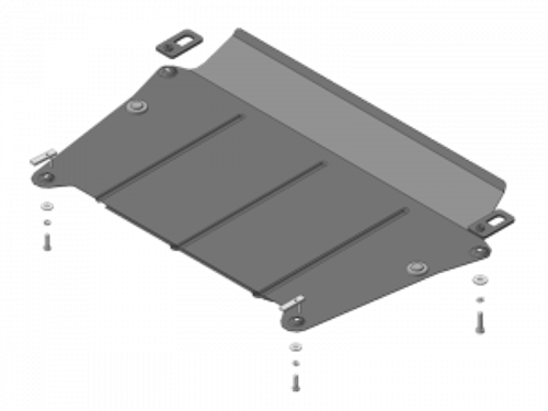 Усиленная защита Motodor картера двигателя, кпп. 2 мм, сталь. для Great Wall Hover H6 2013-2015 арт.03119