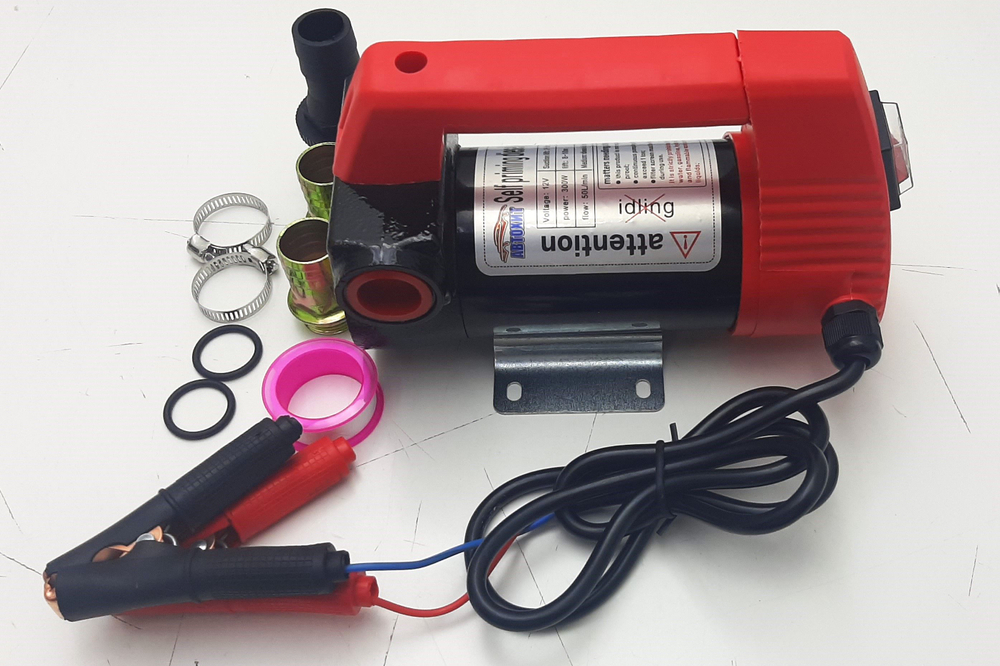 Насос помповый 12V, 300Вт, 50 л/мин. для перекачки топлива, технических жидкостей, дизеля, керосина, масел, антифриза