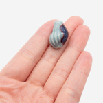 Бусина в форме морской ракушки, 14,6*21мм, сине-бордово-голубая, глазурированный фарфор