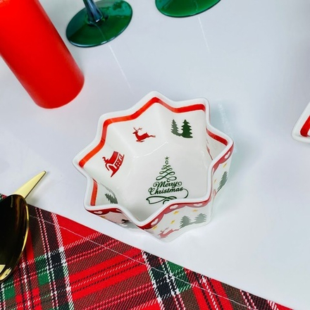 Lenardi 164-044 Салатник 11см НОВЫЙ ГОД в под.уп.(х36)Фарфор