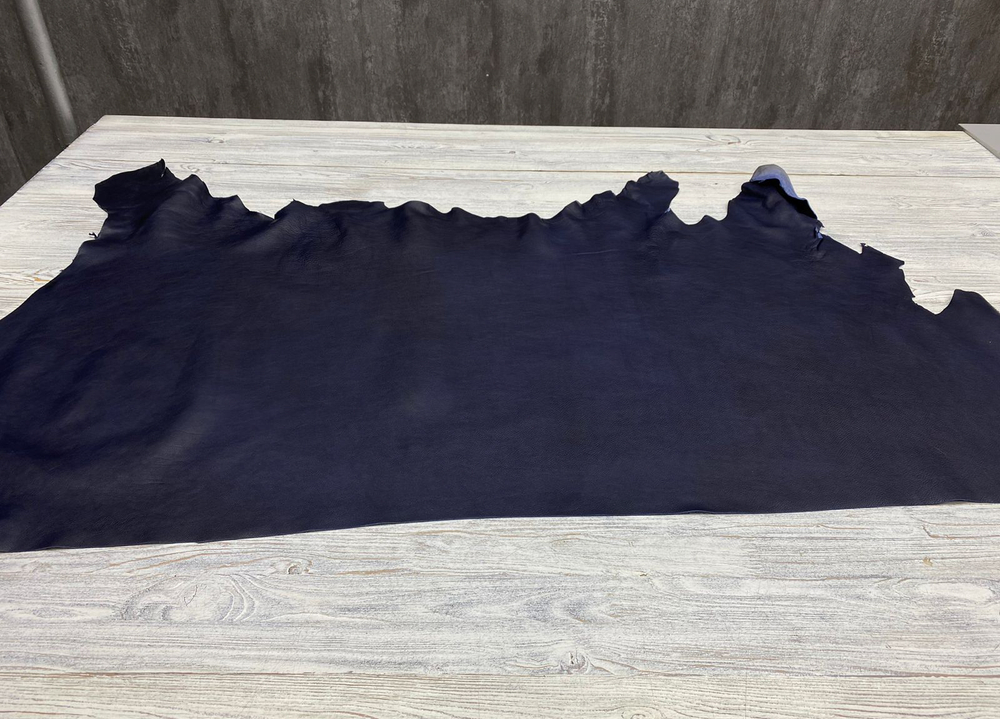 Castagnetto Soft Dark Blue (1,3-1,5 мм), цв. Синий  натуральная кожа