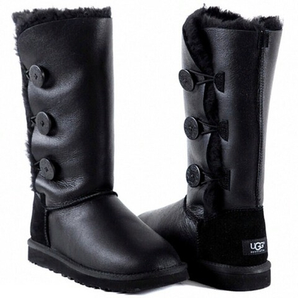 Угги Bailey Button Triplet Metallic Black