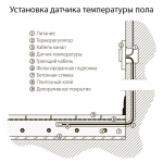 Терморегулятор электромеханический для теплого пола (черный матовый)