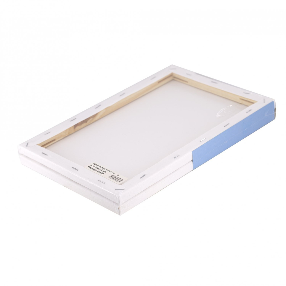 Набор холстов на подрамнике Alingar, 2 шт 20*30, 280 гр/м2 среднее зерно, хлопок, акриловая трёхкомпон. грунтовка, индивид. упаковка