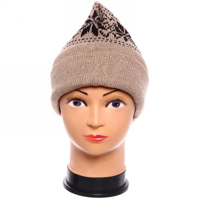 Шапка с подкладом из флиса «Скандинавия», цвет бежевый