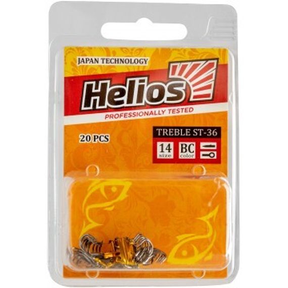 Крючок тройной ST-36 №14 цвет BC (20шт) Helios (HS-ST-36-14)