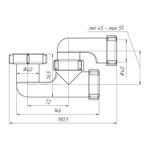 Обвязка на ванну 1 1/2*40 Ani регулируемая, без выпуска Е200 АНИ пласт