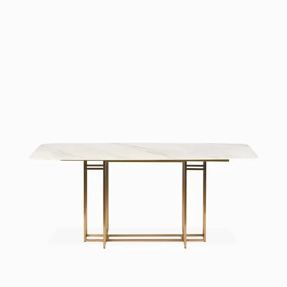 Обеденный стол Toon 180х90 см, белая керамика