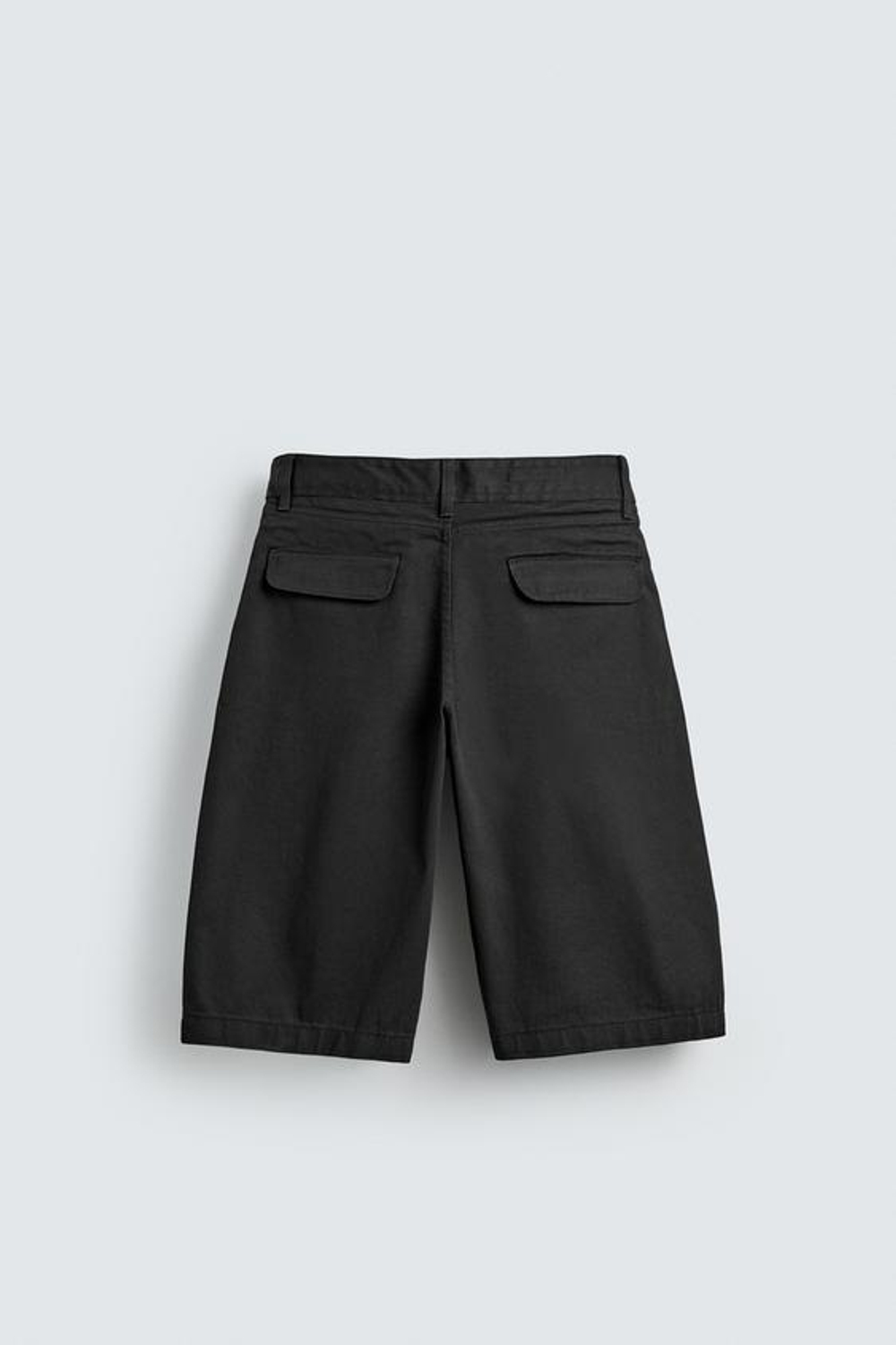 ZARA ШОРТЫ BAGGY FIT, ЧЕРНЫЙ