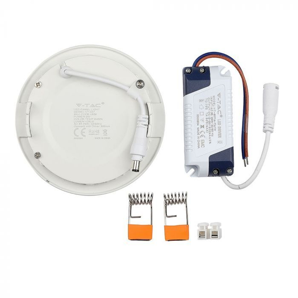 Светодиодная панель V-TAC, 6 Вт, 3000К, IP20, SKU 4854