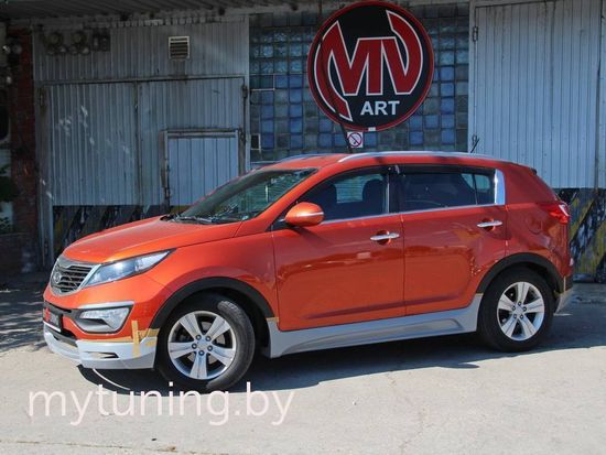 Накладки на пороги JSW для Kia Sportage III