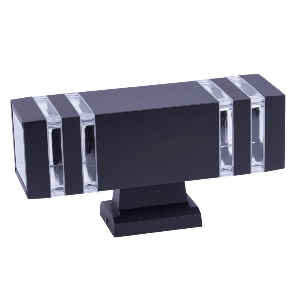 UUL-S24A 2x60W-E27 IP65 BLACK Светильник уличный. под две лампы Е27. Архитектурный накладной. Корпус черный. TM Uniel