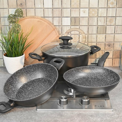 Набор кастрюль 4 предмета 24см с антипригарным порытием