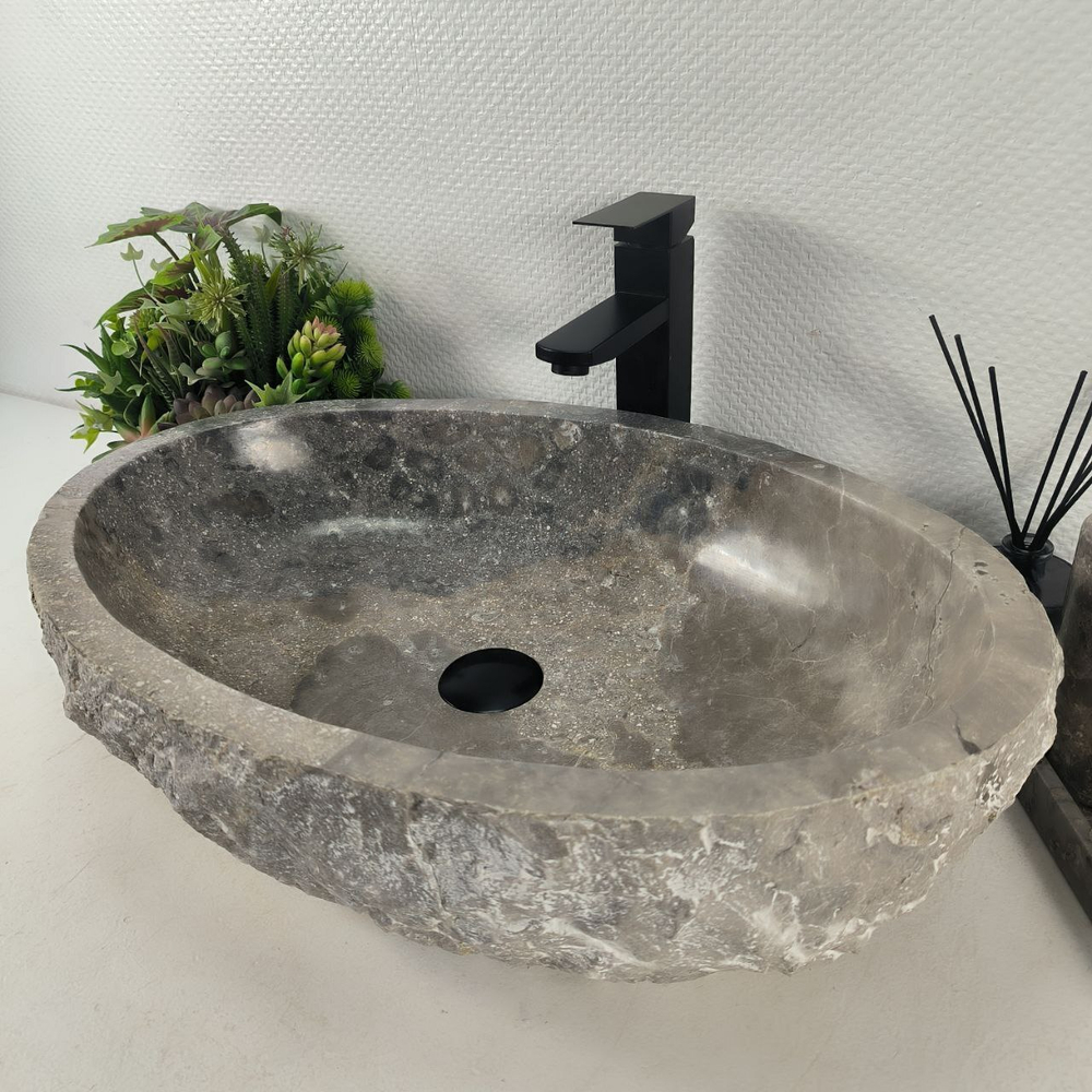 Раковина из мрамора Erozy Grey EM-64670 61*42*16 0189