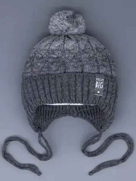 Шапка для мальчика осенняя на завязках