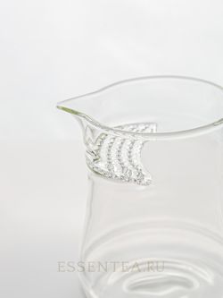 Чашка стеклянная "Чахай" с ручкой и стеклянным фильтром 350 мл