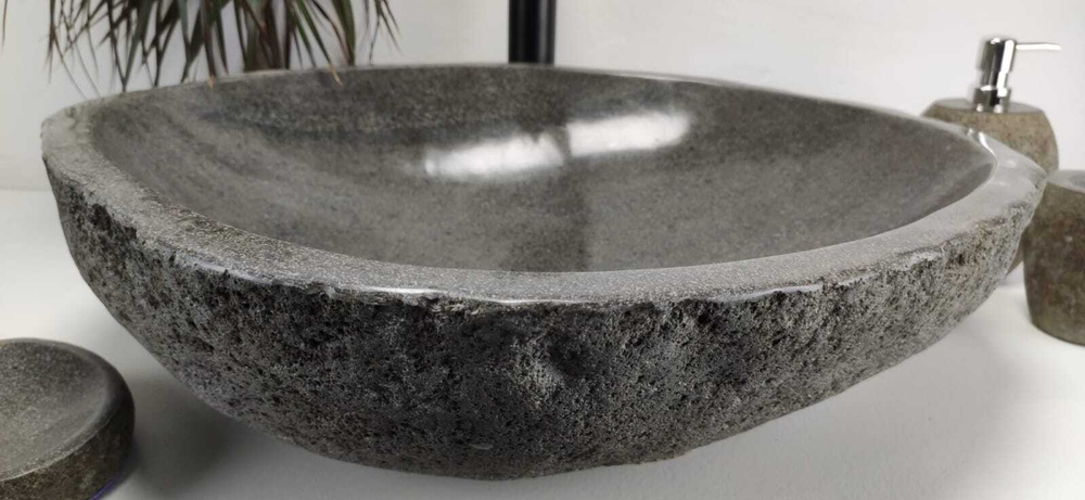 Раковина из речного камня RS6849 (60*52*15)