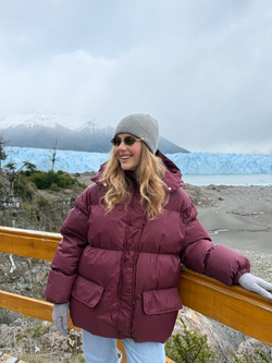 Пуховик Энни свекольный