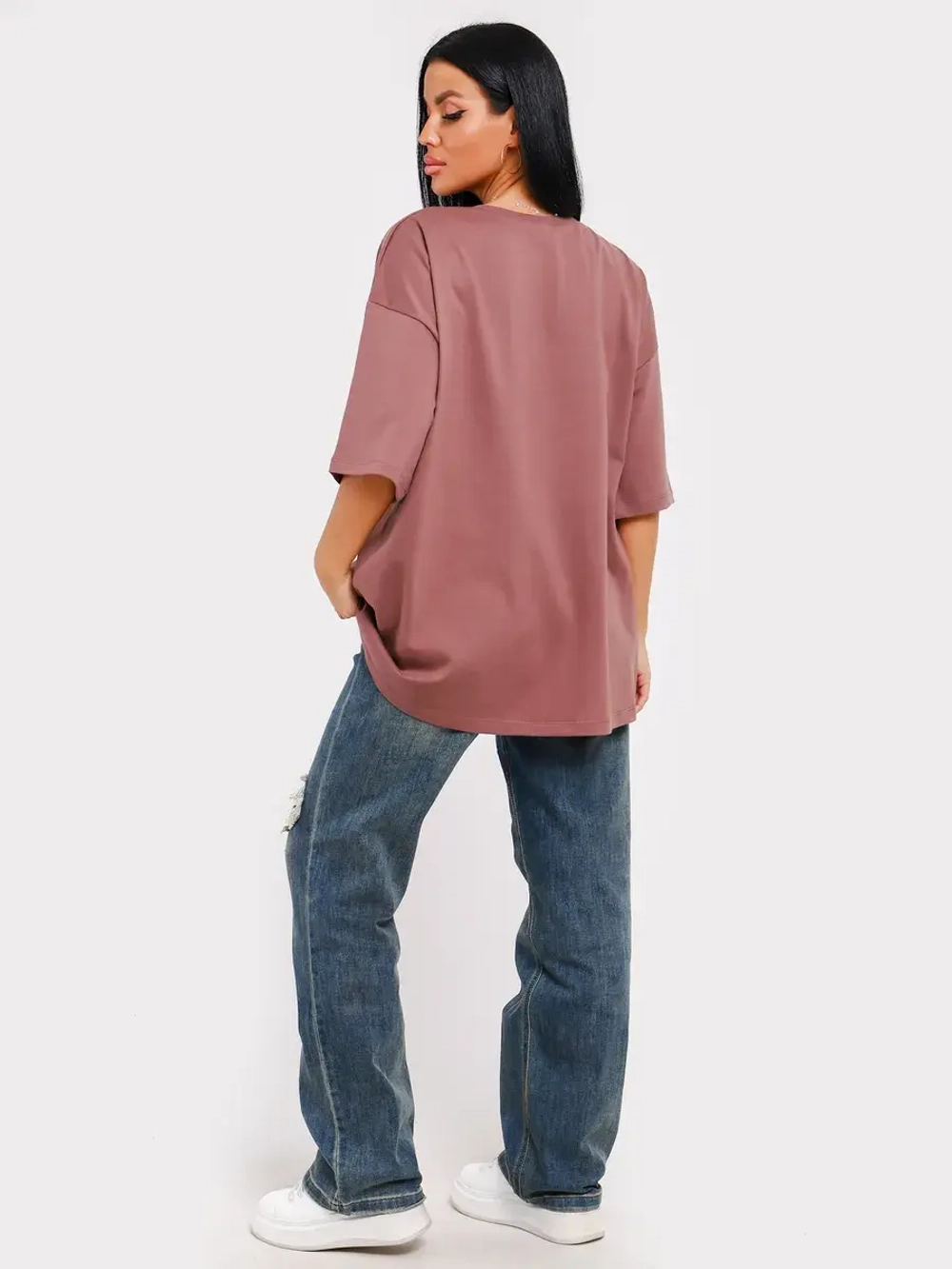 Футболка оверсайз больших размеров принт