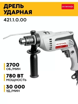 Дрель ударная ИНТЕРСКОЛ ДУ-13/780ЭР